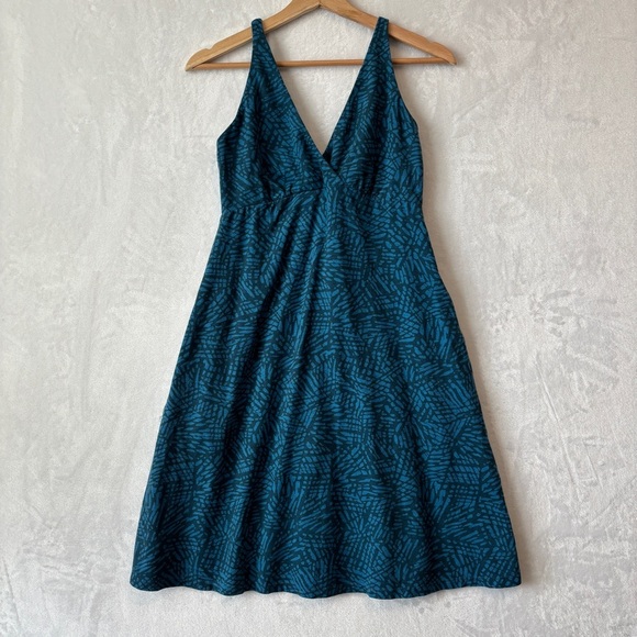 prAna blue JUNE LAKE Halter Dress small - Picture 1 of 10